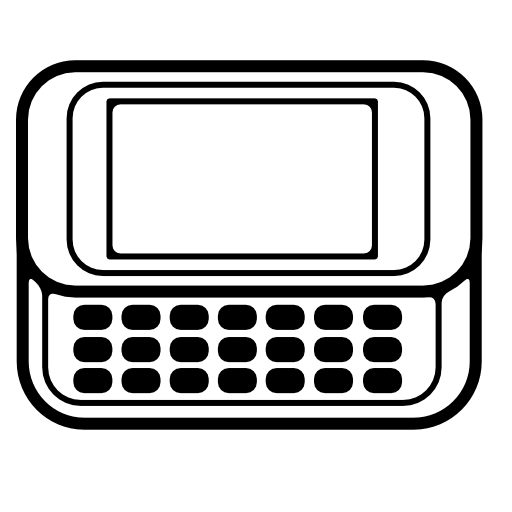 Horizontal mobile phone with keyboard