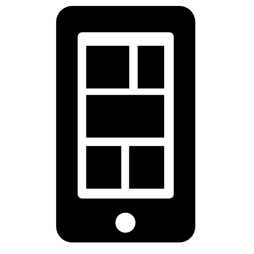 Phone tool with black rectangles on screen