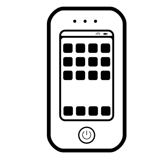 Phone with buttons on screen