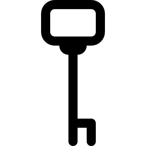 Key of rectangular shape