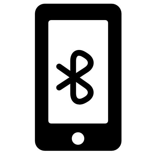 Bluetooth sign on phone screen