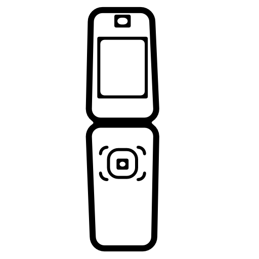Mobile phone from two views front and back