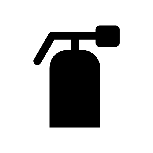 Fire extinguisher black tool shape