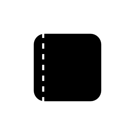 Notebook or book closed of black rounded square shape