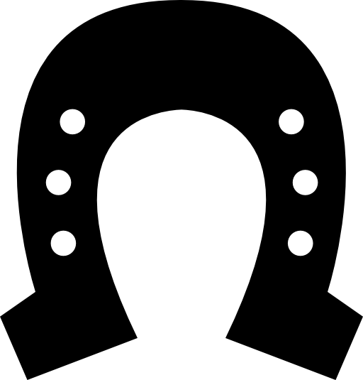 Horseshoe shape with six small holes