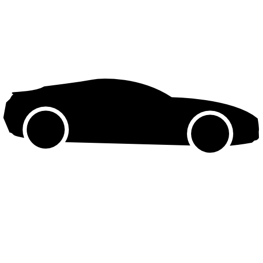 Sport car black side shape