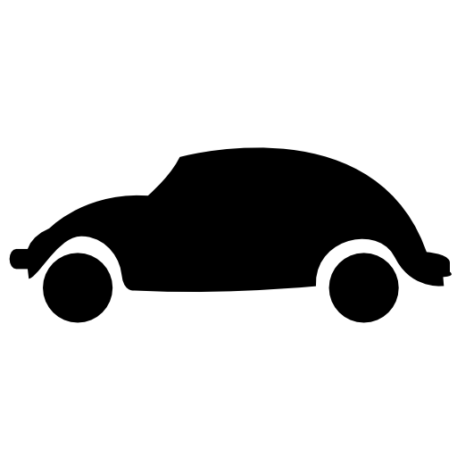 Car rounded shape side view