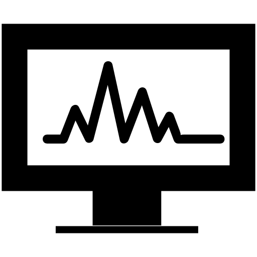 Analytics chart on a monitor screen