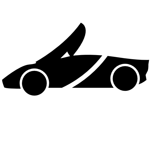 Top down sports car silhouette