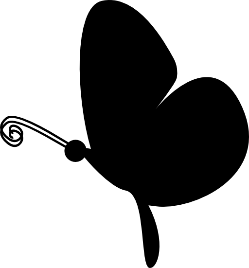 Black butterfly side view