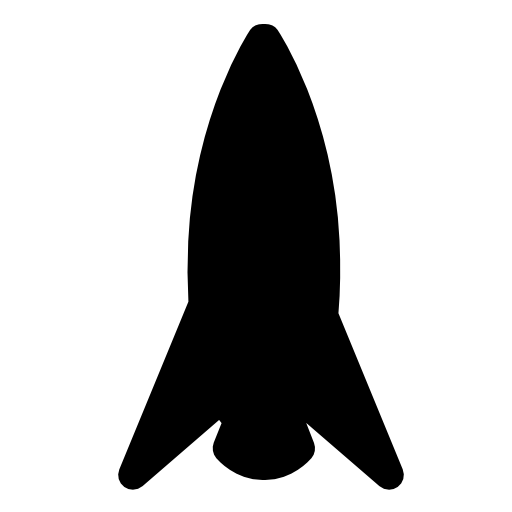 Rocket black shape