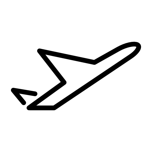 Airplane in flight outline