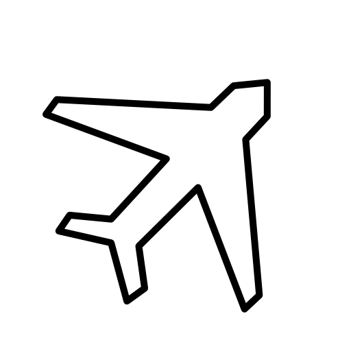 Airplane outline rotated