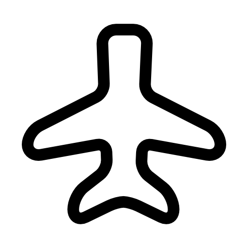 Airplane outline pointing up