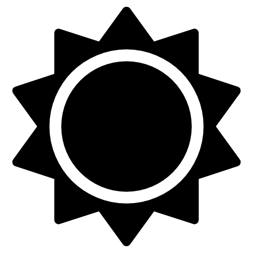 Sun black shape