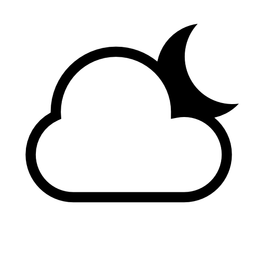 Cloud and moon