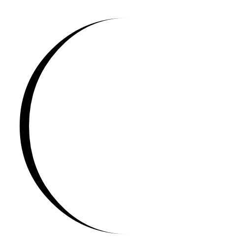 New moon phase symbol
