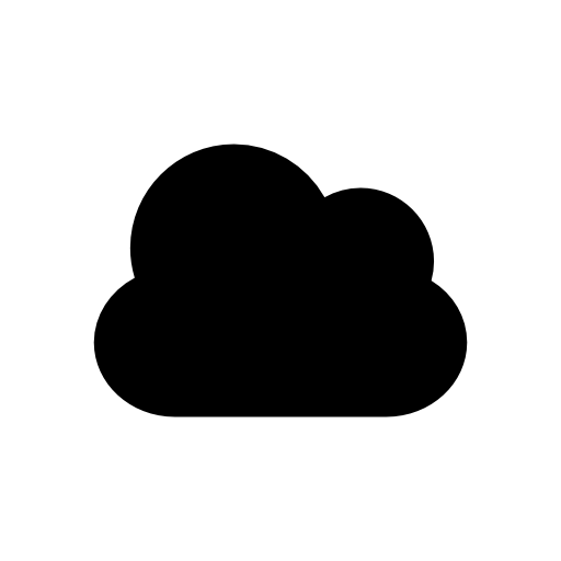 Cloud black symbol shape