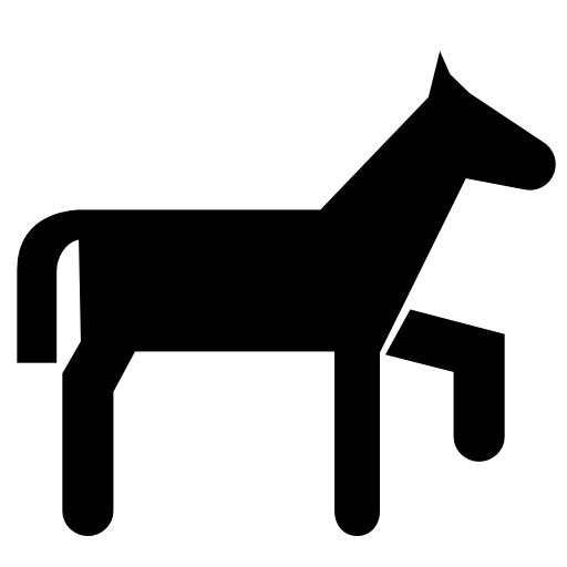 Pony variant cartoon silhouette