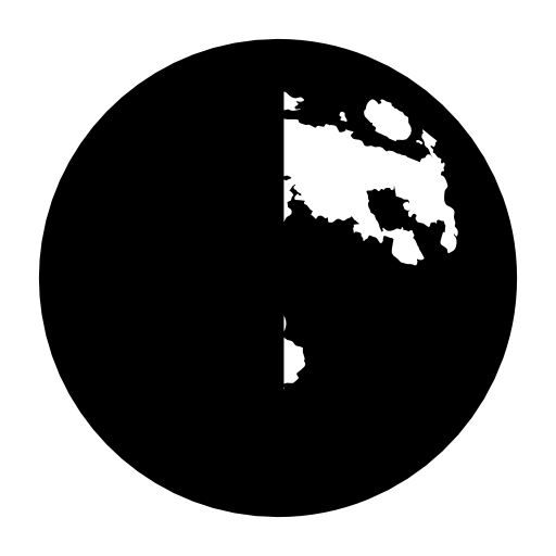Half moon phase symbol