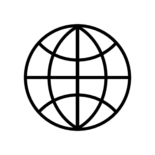 Globe grid dark outline