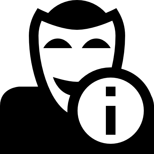 Anonymous avatar information button