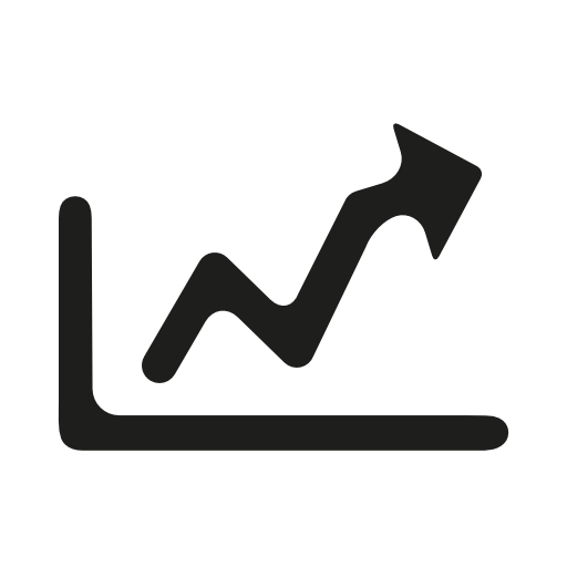 Growth graph with arrow to the right