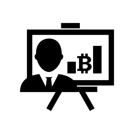 Bitcoin presentation with bars graphic