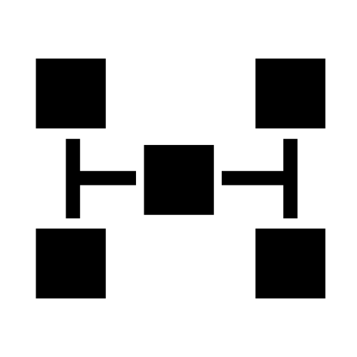 Blocks scheme of five squares