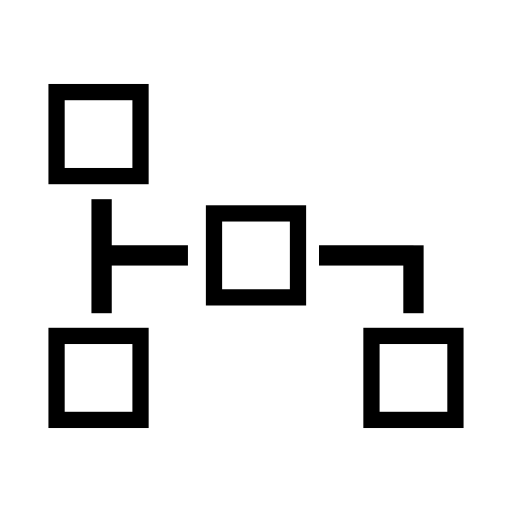 Four squares outlines graphic for business