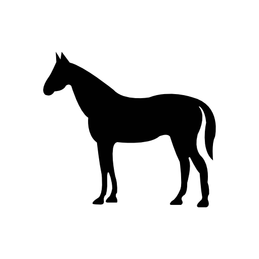 Quiet horse side view silhouette