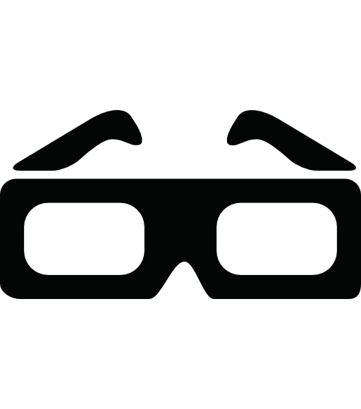 3d glasses outline