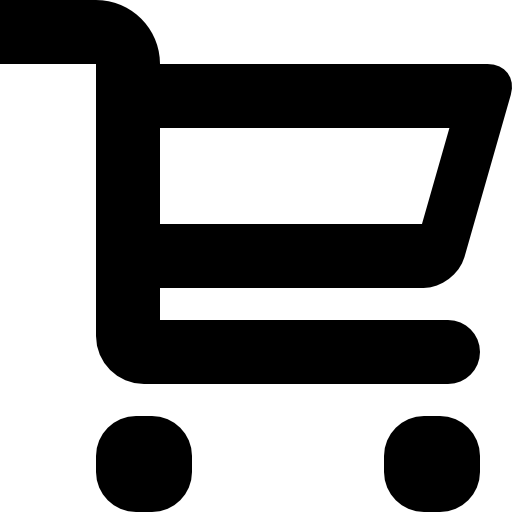 Shopping push cart thick outline