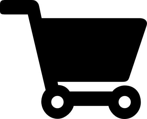 Cart of e-commerce in solid shape