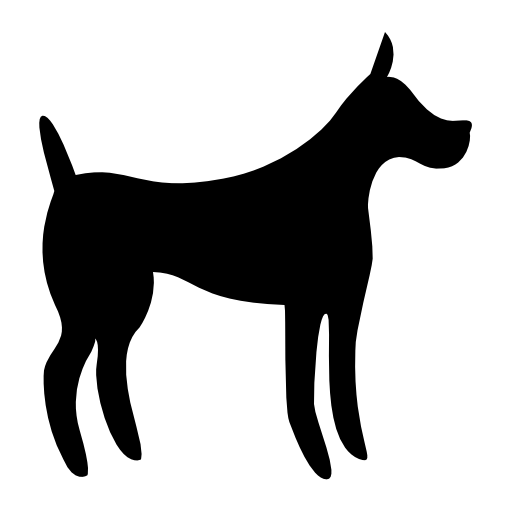 Black big dog silhouette