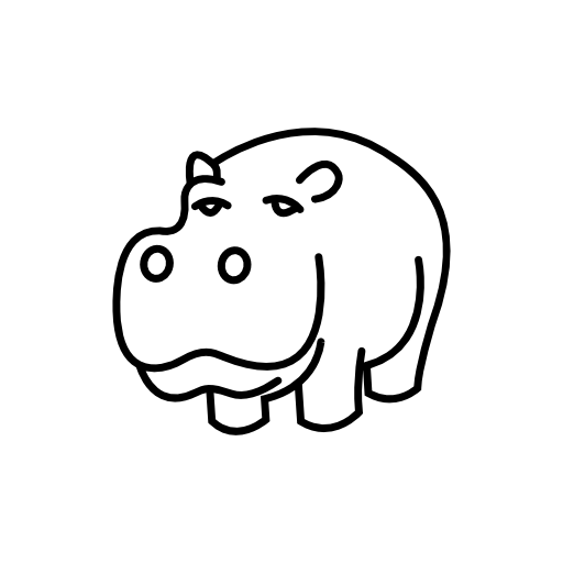 Hippopotamus outline