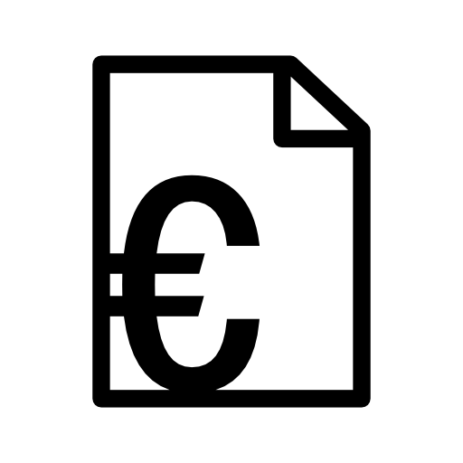 Invoice in euros