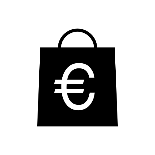 Euro symbol on a shopping bag