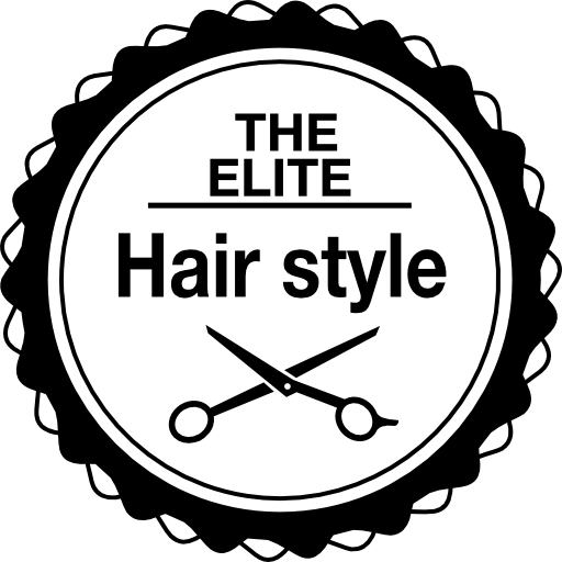 Hair salon commercial circular symbol
