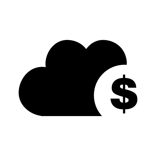 Cloud with dollar sign