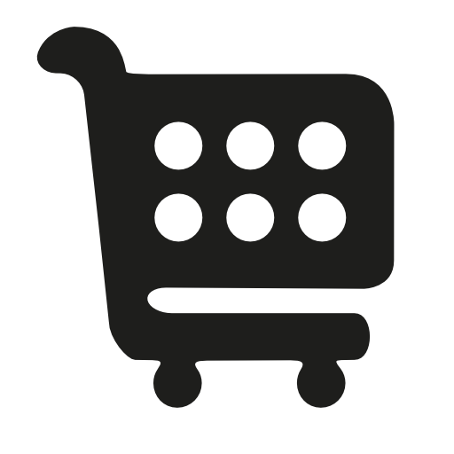 Grocery push cart silhouette