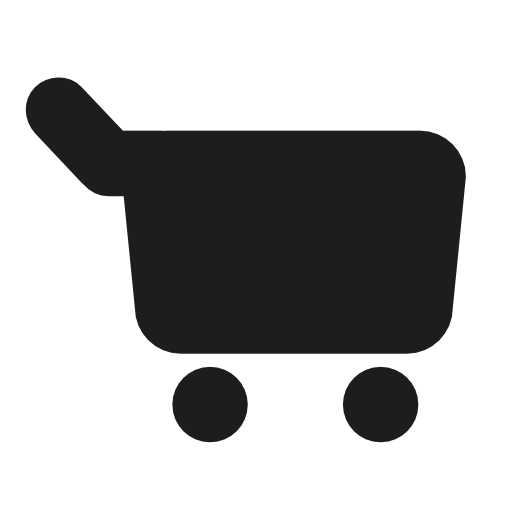 Shopping cart black silhouette rounded variant