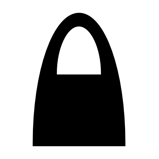 Black shopping bag silhouette of big handle