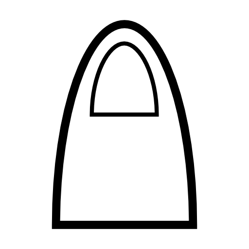 Shopping bag of feminine design shape outline