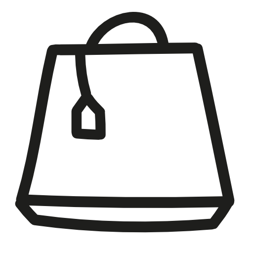 Shopping bag hand drawn outline variant