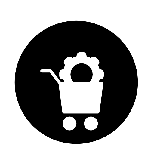Shop settings circular symbol