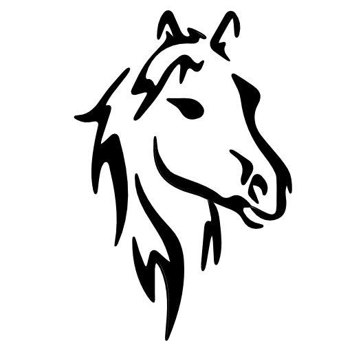 Horse face art sketch
