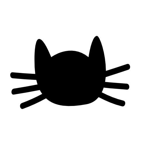 Cat head silhouette