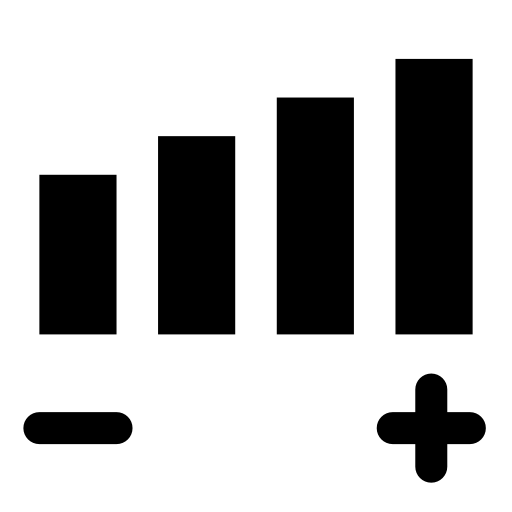 Volume adjustment symbol