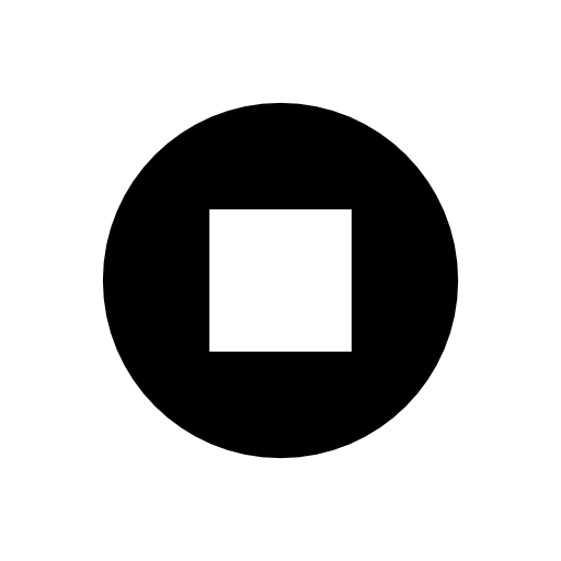 Stop square symbol in a circle